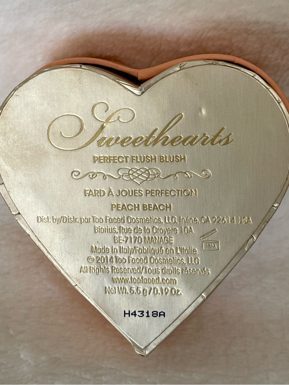 Too faced Sweethearts Perfect Flush Blush Peach Beach - Picture 7 of 7